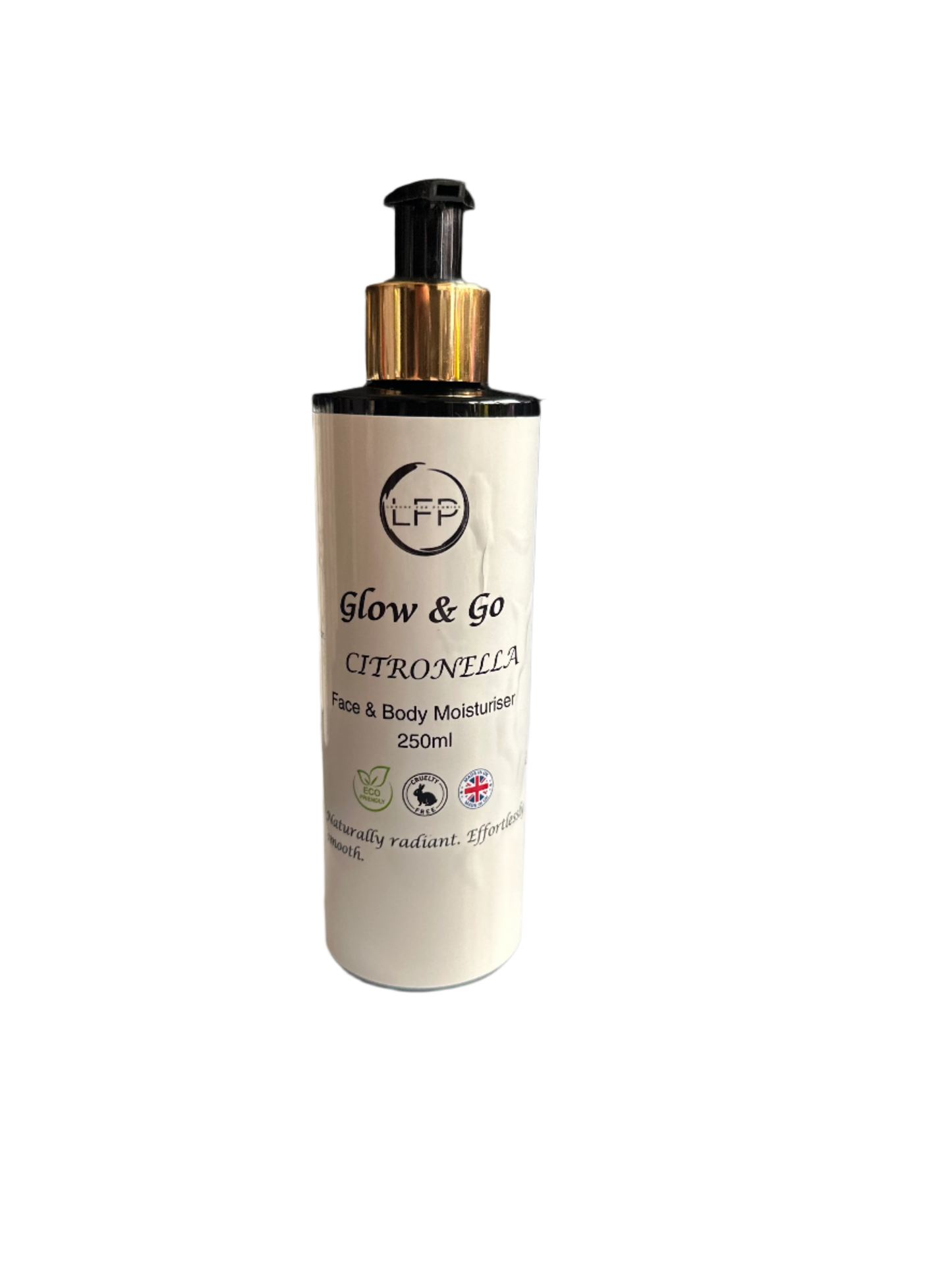 ✨Glow & Go Face & Body Moisturiser – Citronella ✨ | Fresh & Uplifting 250ml Pump Lotion (Great for Summer Skin)