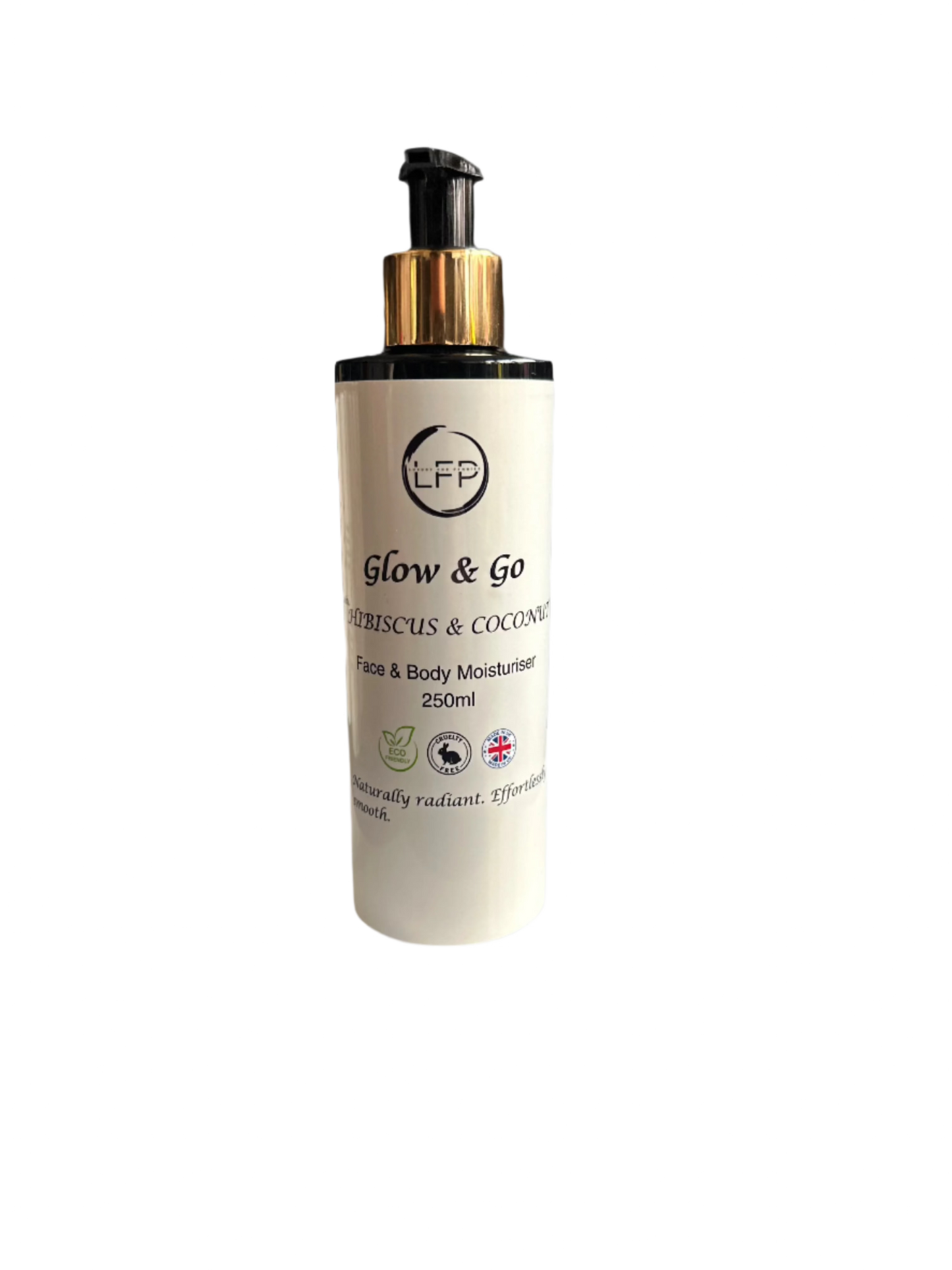 ✨Glow & Go Face & Body Moisturiser – Hibiscus & Coconut ✨| Hydrating 250ml Pump Lotion