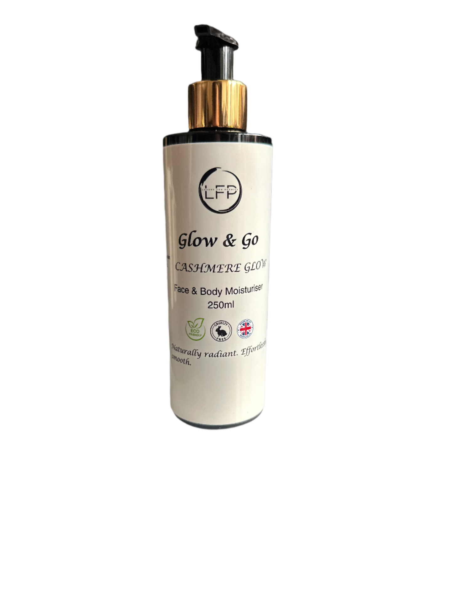 ✨Glow & Go Face & Body Moisturiser – Cashmere Glow ✨| Nourishing 250ml Pump Lotion for Soft Skin