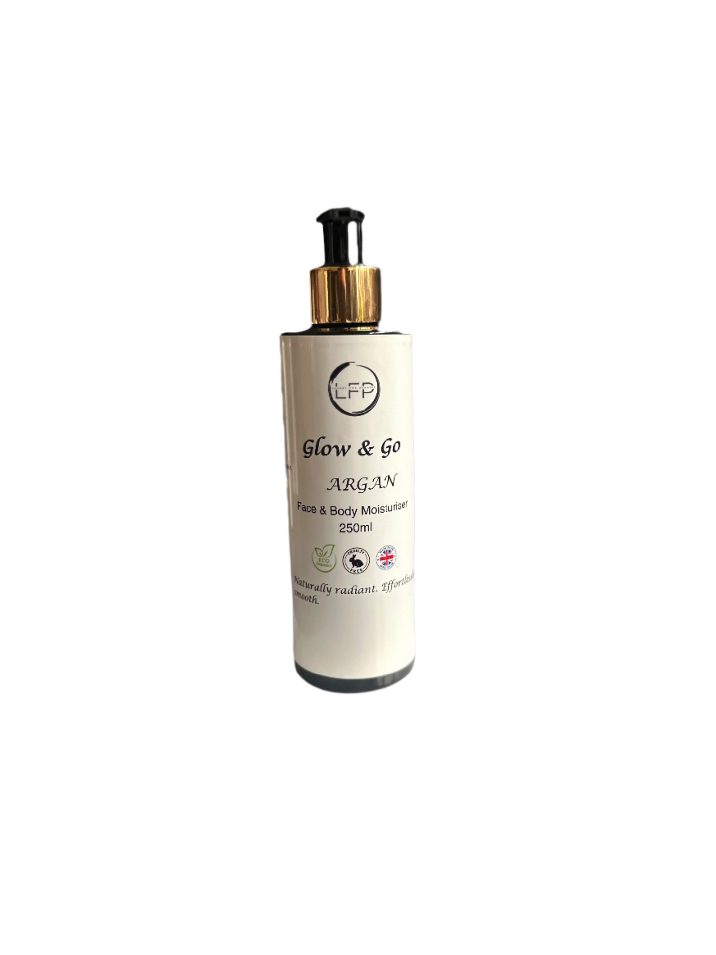 ✨Glow & Go Face & Body Moisturiser – Argan Oil Infused ✨ | Rich 250ml Pump Lotion for Dry or Mature Skin